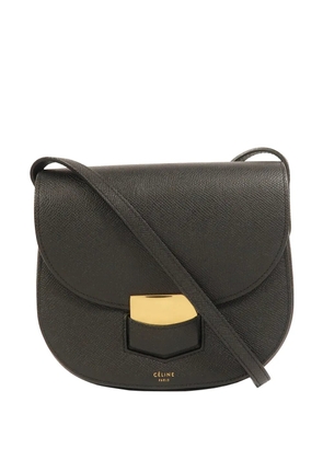 Celine Pre-Owned GHW Trotteur leather crossbody bag - Black