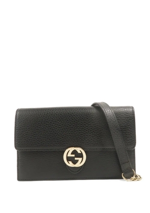 Gucci Pre-Owned interlocking G chain shoulder bag - Black