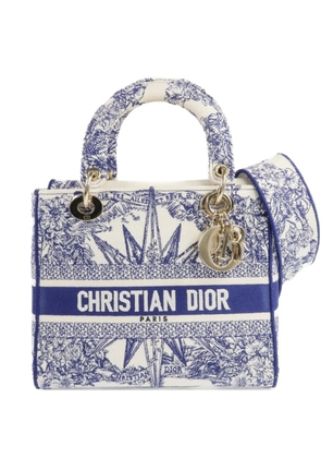 Christian Dior Pre-Owned Lady Dior floral-print tote bag - White