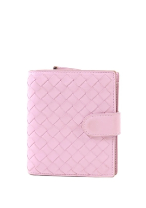 Bottega Veneta Pre-Owned Intrecciato-weave bi-fold wallet - Pink