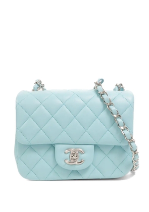CHANEL Pre-Owned 17 CC turn-lock Classic Flap leather shoulder bag - Blue