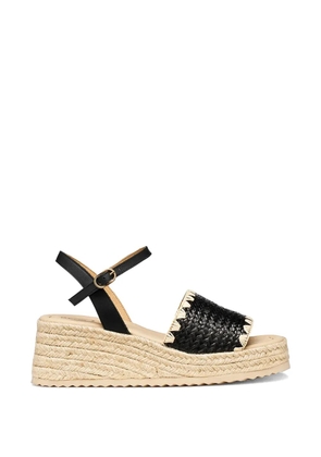 Geox Alemeria woven-design buckled-strap espadrilles - Black