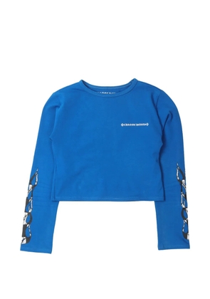 Chrome Hearts crop long-sleeve T-shirt - Blue