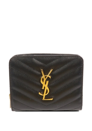 Saint Laurent Pre-Owned Cassandre leather wallet - Black