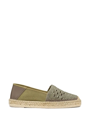 Geox woven-panel canvas espadrilles - Green