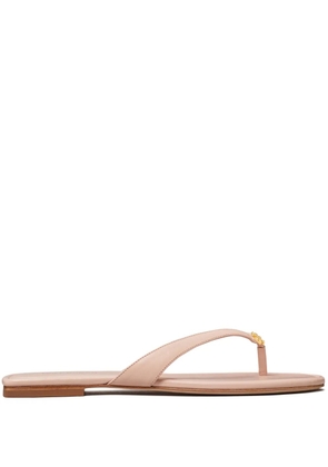 Tory Burch Classic leather flip flops - Pink