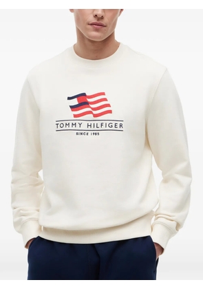 Tommy Hilfiger logo-embroidered sweatshirt - Neutrals