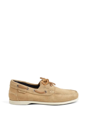 Manebi lace-up suede boat shoes - Neutrals