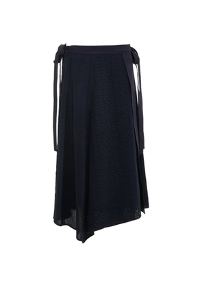 3.1 Phillip Lim broderie-anglaise asymmetric midi skirt - Blue