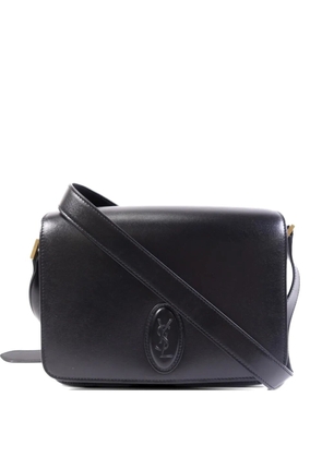 Saint Laurent Pre-Owned YSL logo-plaque shoulder bag - Black