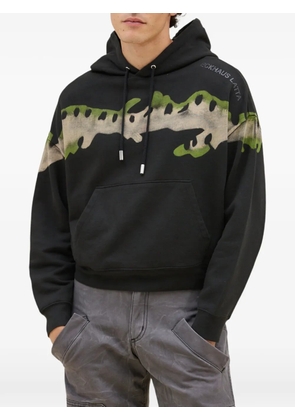 Eckhaus Latta graphic-print hoodie - Black