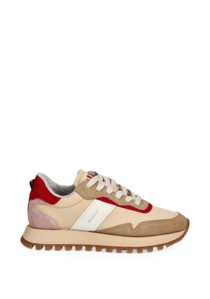 Gant panelled suede-trimmed sneakers - Neutrals