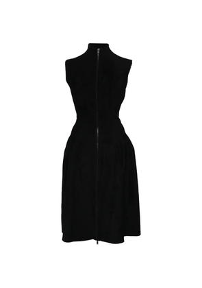 Alaïa Pre-Owned Mock Neck velvet dress - Black