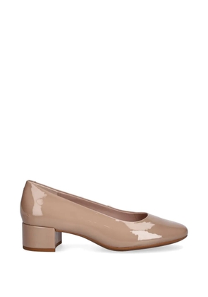 ECCO patent-finish block-heel pumps - Neutrals