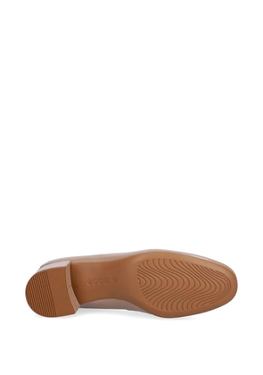 ECCO patent-finish block-heel pumps - Neutrals