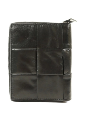 Bottega Veneta Pre-Owned Intrecciato zip-around wallet - Black