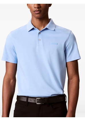 Calvin Klein logo-plaque polo shirt - Blue