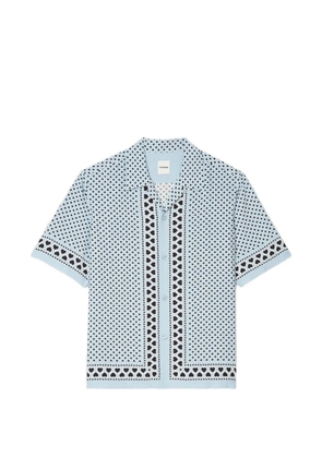 SANDRO heart motif flowing shirt - Blue