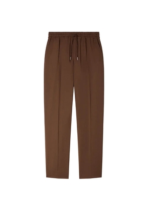 SANDRO elasticated straight-leg trousers - Brown
