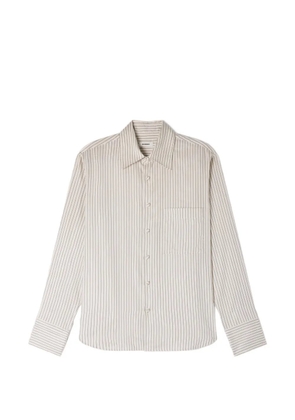 SANDRO striped loose-fit shirt - Neutrals