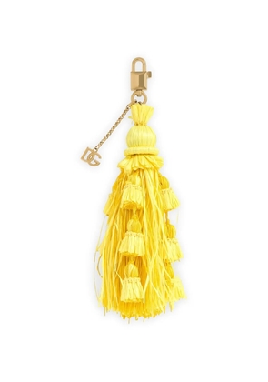 Dolce & Gabbana key ring with tassel - Yellow
