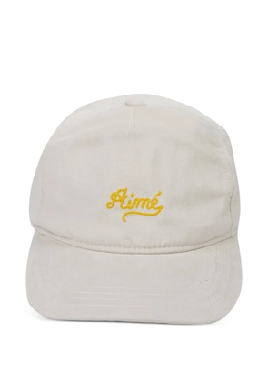 Aimé Leon Dore script-logo chain-stitch cap - Neutrals