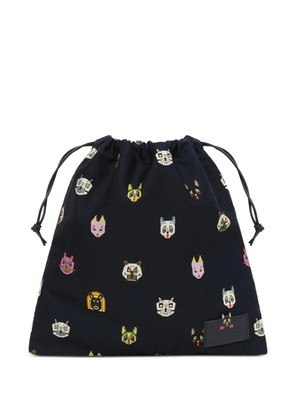 LOEWE small cat-motif drawstring pouch - Blue