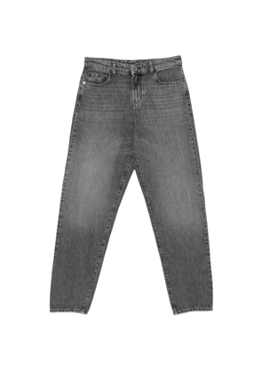 Emporio Armani faded-wash logo-plaque jeans - Grey