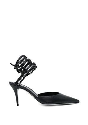 René Caovilla 80mm crystal-embellished pumps - Black