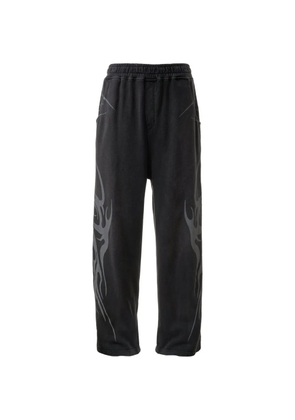 HELLSTAR flame-print track pants - Black