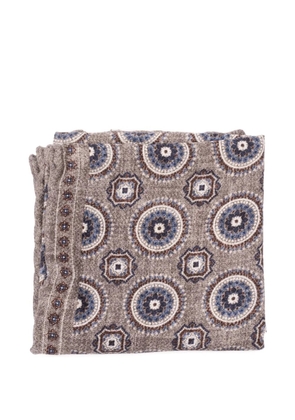 Brunello Cucinelli patterned-jacquard pocket square - Neutrals