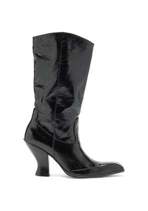 Diesel D-Luffy patent leather boots - Black