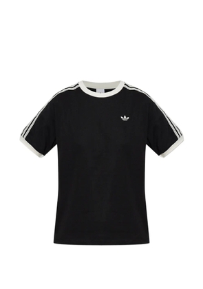 adidas logo-patch lace-stripe T-shirt - Black