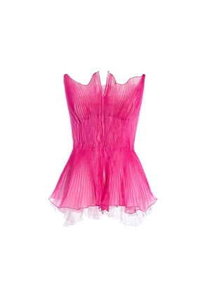 Genny pleated strapless mini dress - Pink
