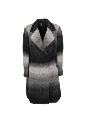 Liviana Conti gradient-effect brushed-finish coat - Black