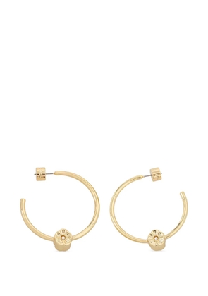 Coach Tea Rose hoop earrings - Gold