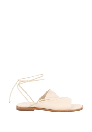 Hereu tie-fastening flat sandals - Neutrals
