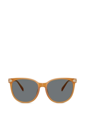 Coach logo-plaque cat-eye sunglasses - Orange