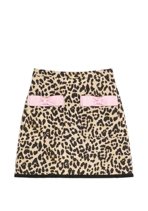 Valentino Garavani animalier-print crepe Couture skirt - Neutrals