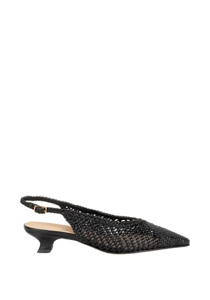 STATUS woven slingback mules - Black