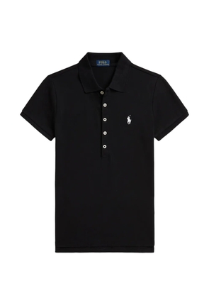 Polo Ralph Lauren slim-fit logo-embroidered piqué polo shirt - Black