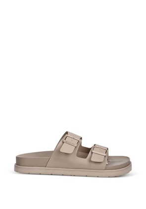 Gant buckle-fastening double-strap slides - Neutrals