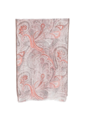 Dell'oglio paisley-print scarf - White
