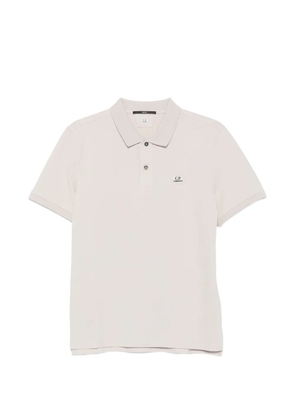C.P. Company logo-patch polo shirt - Neutrals