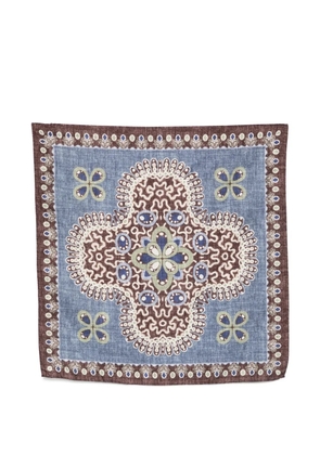 Dell'oglio Tokio abstract-print scarf - Blue