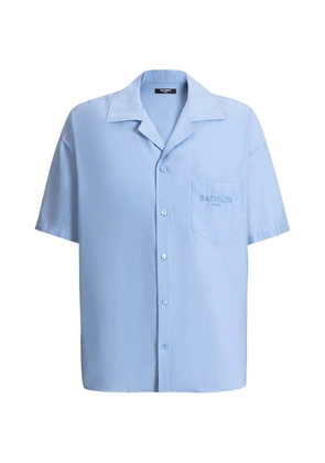 Balmain Balmain Vintage shirt in herringbone poplin - Blue