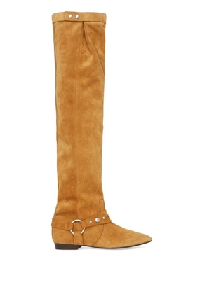ISABEL MARANT Selize knee-high suede boots - Brown