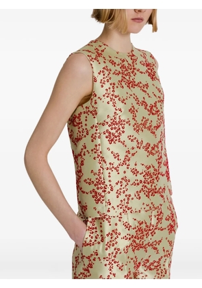 Alberta Ferretti floral-print sleeveless top - Green