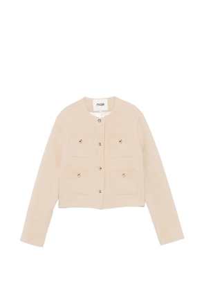 Maje button-up cropped blazer - Neutrals