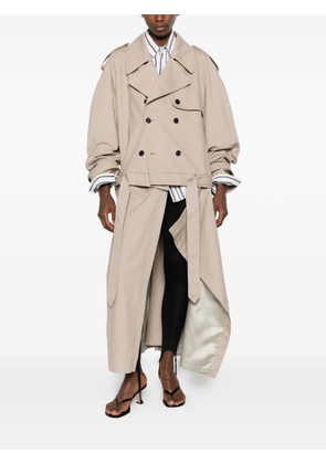 Marie Adam-Leenaerdt double-breasted belted trench coat - Neutrals